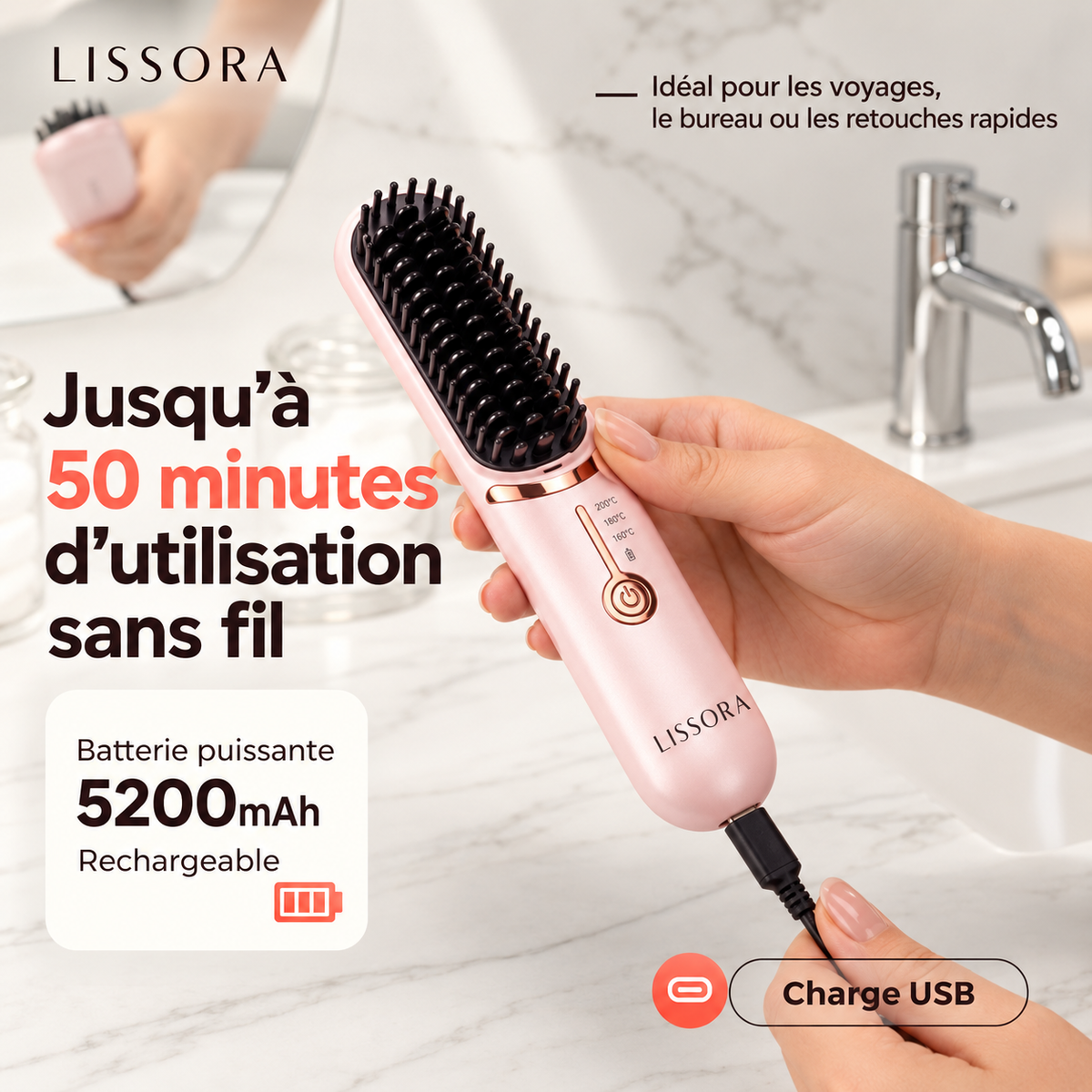 Lissora™ FineHeat 3 | Brosse de coiffage sans fil